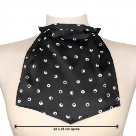3401-086-050_Pañuelo de Traqueotomia  Negro lunar Blanco