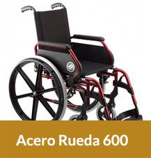 Sillas de Ruedas Plegables de Acero Ruedas 600