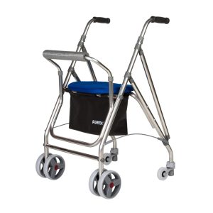 Andador de Aluminio Ruedas Kanguro freno presión