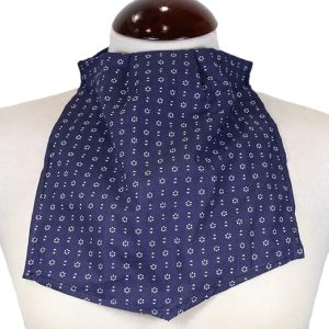 Pañuelo Traqueotomía Azul Estampado Circular