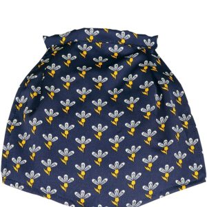 Pañuelo de Traqueotomía Azul Estampado Flores