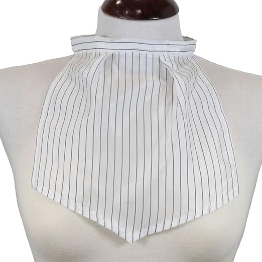 Pañuelo Traqueotomía Blanco Lineas Grises