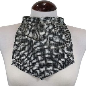 Pañuelo Traqueotomía Cuadro Blanco Y Negro