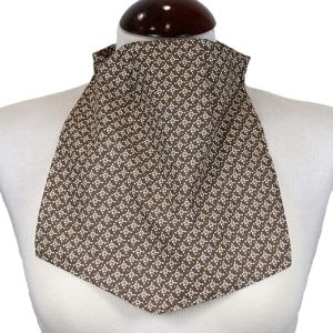 Pañuelo Traqueotomía Estampado Floral Marrón