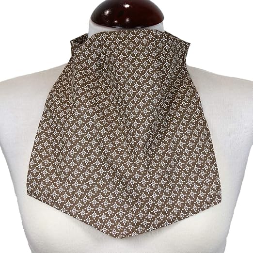 Pañuelo Traqueotomía Estampado Floral Marrón