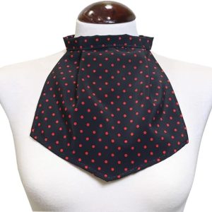 Pañuelo de Traqueotomía Negro Lunar Rojo