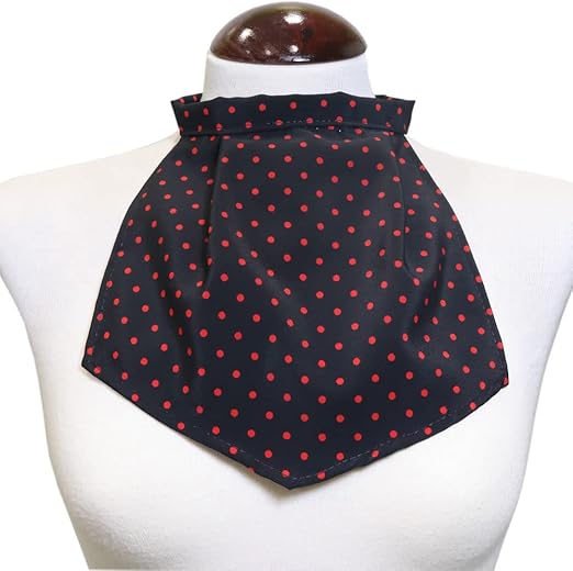 Pañuelo de Traqueotomía Negro Lunar Rojo