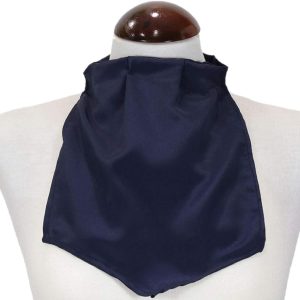 Pañuelo de Traqueotomía de Seda Azul Oscuro