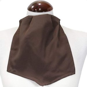 Pañuelo Traqueotomía Seda Marrón Oscuro