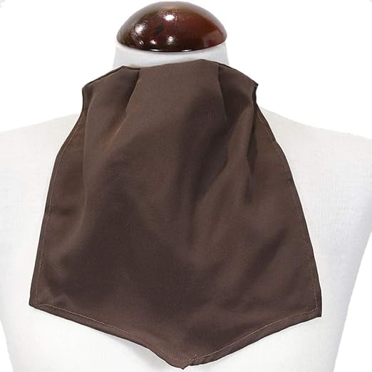 Pañuelo Traqueotomía Seda Marrón Oscuro