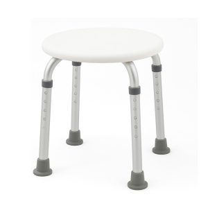 Taburete de Baño de Aluminio y PVC para Personas Mayores con Movilidad Reducida