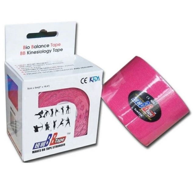 Venda Tape Neuromuscular 5 cm x 5 m Rosa