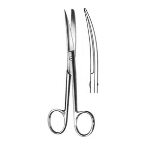 Tijera Cirugía Curva A/R 14 cm Tx-Unidad